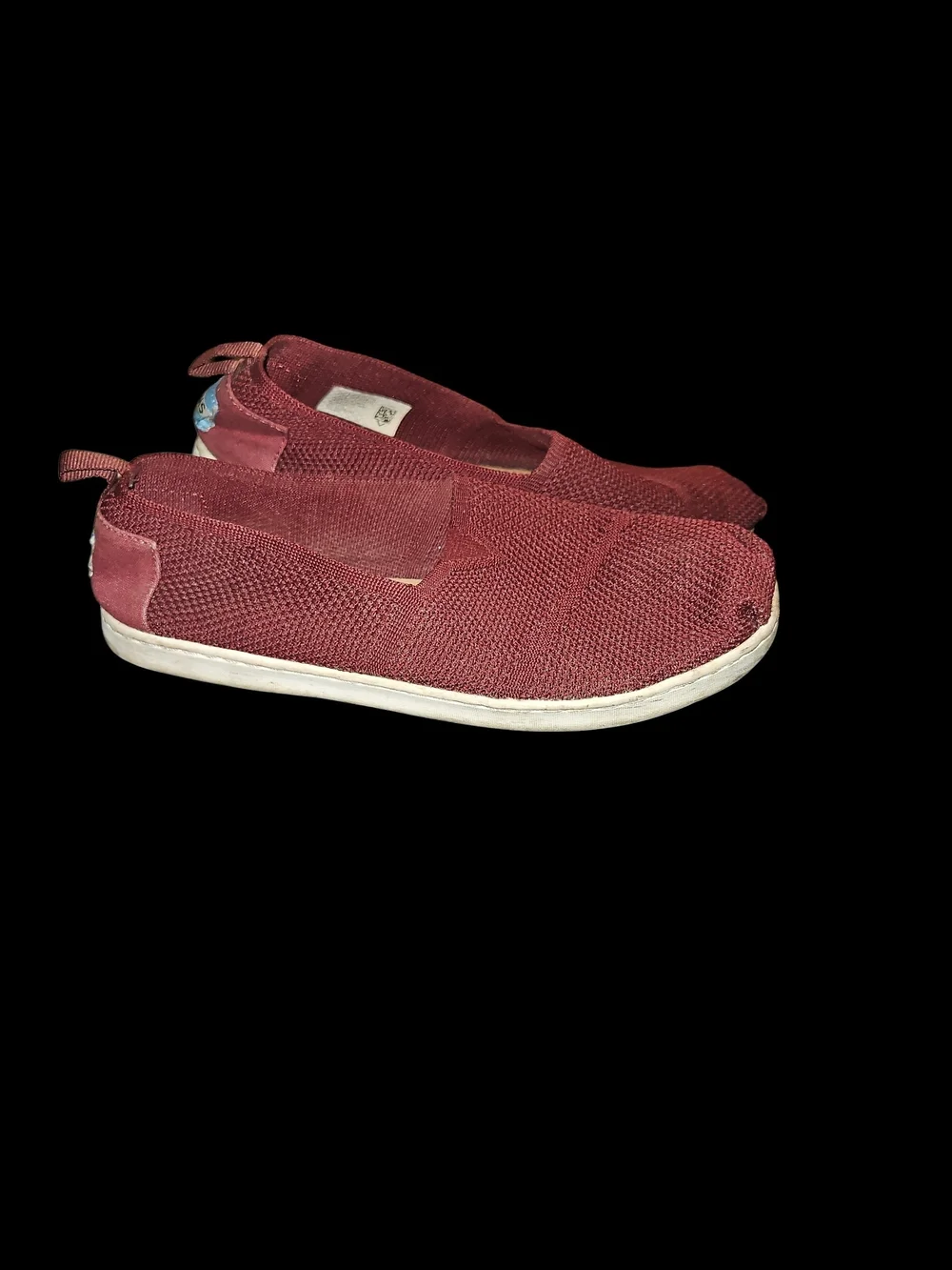 Toms Kids Slip-On Knit Shoes - Burgundy